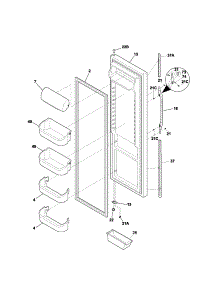 Refrigerator Door parts for Kenmore Refrigerator 253.52342300 (25352342300, 253 52342300) from AppliancePartsPros.com