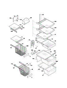 Shelves parts for Kenmore Refrigerator 253.52344300 (25352344300, 253 52344300) from AppliancePartsPros.com