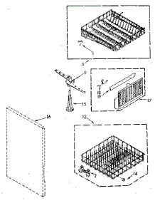 Dishrack parts for Kenmore Dishwasher 193.85 (1988) (19385 (1988), 193 85 (1988)) from AppliancePartsPros.com