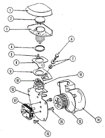 Motor Assembly - Blower parts for Kenmore Dishwasher 195.95(1988) (19595(1988), 195 95(1988)) from AppliancePartsPros.com