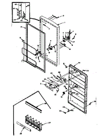 Freezer Door Parts parts for Kenmore Freezer 198.5826140 (1985826140, 198 5826140) from AppliancePartsPros.com