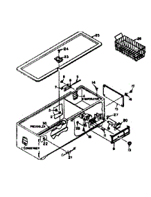 Freezer Cabinet parts for Kenmore Freezer 198.6015211 (1986015211, 198 6015211) from AppliancePartsPros.com