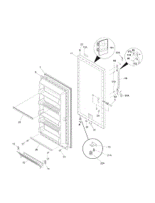 Door parts for Kenmore Freezer 253.28459802 (25328459802, 253 28459802) from AppliancePartsPros.com