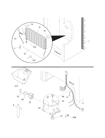 System parts for Kenmore Freezer 253.28459808 (25328459808, 253 28459808) from AppliancePartsPros.com