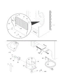 System parts for Kenmore Freezer 253.28459809 (25328459809, 253 28459809) from AppliancePartsPros.com