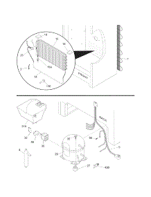 System parts for Kenmore Freezer 253.28712801 (25328712801, 253 28712801) from AppliancePartsPros.com