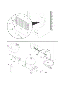 System parts for Kenmore Freezer 253.28712806 (25328712806, 253 28712806) from AppliancePartsPros.com