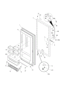 Door parts for Kenmore Freezer 253.28722800 (25328722800, 253 28722800) from AppliancePartsPros.com