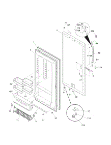 Door parts for Kenmore Freezer 253.28722802 (25328722802, 253 28722802) from AppliancePartsPros.com
