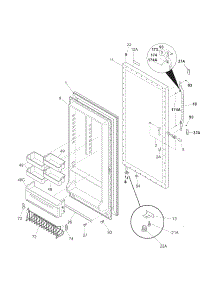 Door parts for Kenmore Freezer 253.28722803 (25328722803, 253 28722803) from AppliancePartsPros.com