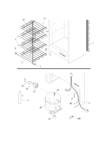 System parts for Kenmore Freezer 253.28722803 (25328722803, 253 28722803) from AppliancePartsPros.com