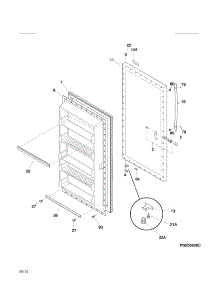 Door parts for Kenmore Freestanding Freezer 253.28732C1 (25328732C1, 253 28732C1) from AppliancePartsPros.com