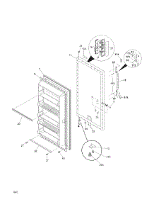 Door parts for Kenmore Freezer 253.28782800 (25328782800, 253 28782800) from AppliancePartsPros.com