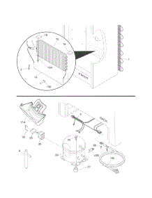 System parts for Kenmore Freezer 253.28782804 (25328782804, 253 28782804) from AppliancePartsPros.com