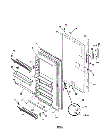 Door parts for Kenmore Freezer 253.29082990 (25329082990, 253 29082990) from AppliancePartsPros.com