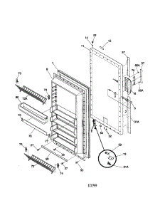 Door parts for Kenmore Freezer 253.29082991 (25329082991, 253 29082991) from AppliancePartsPros.com