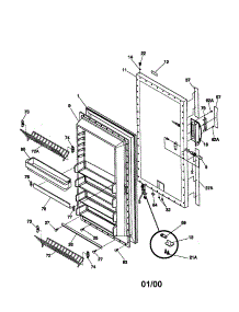 Door parts for Kenmore Freezer 253.29082992 (25329082992, 253 29082992) from AppliancePartsPros.com