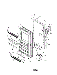 Door parts for Kenmore Freezer 253.29082993 (25329082993, 253 29082993) from AppliancePartsPros.com