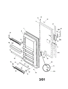 Door parts for Kenmore Freezer 253.29082994 (25329082994, 253 29082994) from AppliancePartsPros.com
