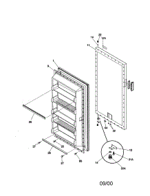 Door parts for Kenmore Freezer 253.29101992 (25329101992, 253 29101992) from AppliancePartsPros.com