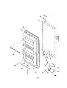Door parts for Kenmore Freezer 253.29101993 (25329101993, 253 29101993) from AppliancePartsPros.com