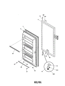Door parts for Kenmore Freezer 253.29101994 (25329101994, 253 29101994) from AppliancePartsPros.com