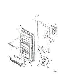 Door parts for Kenmore Freezer 253.29111991 (25329111991, 253 29111991) from AppliancePartsPros.com