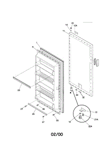 Door parts for Kenmore Freezer 253.29201000 (25329201000, 253 29201000) from AppliancePartsPros.com