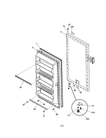 Door parts for Kenmore Freezer 253.29201002 (25329201002, 253 29201002) from AppliancePartsPros.com