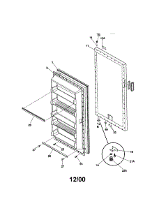 Door parts for Kenmore Freezer 253.29401991 (25329401991, 253 29401991) from AppliancePartsPros.com