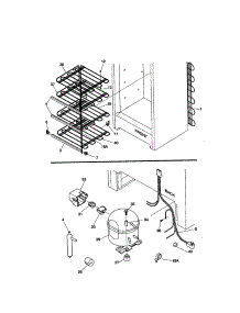System parts for Kenmore Freezer 253.29401991 (25329401991, 253 29401991) from AppliancePartsPros.com