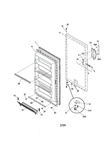Door parts for Kenmore Freezer 253.29711990 (25329711990, 253 29711990) from AppliancePartsPros.com