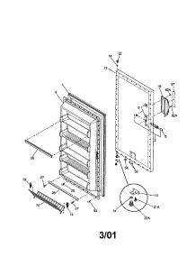 Door parts for Kenmore Freezer 253.29711992 (25329711992, 253 29711992) from AppliancePartsPros.com