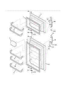 Door parts for Kenmore Refrigerator 253.31113308 (25331113308, 253 31113308) from AppliancePartsPros.com