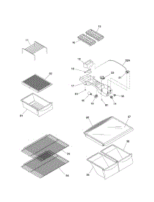Shelves parts for Kenmore Refrigerator 253.3111330A (2533111330A, 253 3111330A) from AppliancePartsPros.com