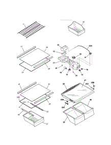Shelves parts for Kenmore Refrigerator 253.31133303 (25331133303, 253 31133303) from AppliancePartsPros.com