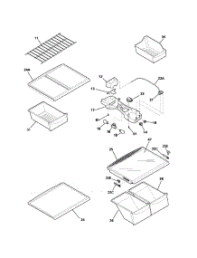 Shelves parts for Kenmore Refrigerator 253.31145303 (25331145303, 253 31145303) from AppliancePartsPros.com