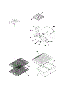 Shelves parts for Kenmore Refrigerator 253.31424102 (25331424102, 253 31424102) from AppliancePartsPros.com