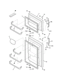 Door parts for Kenmore Refrigerator 253.31432107 (25331432107, 253 31432107) from AppliancePartsPros.com