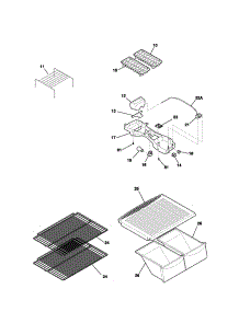 Shelves parts for Kenmore Refrigerator 253.31434101 (25331434101, 253 31434101) from AppliancePartsPros.com