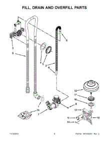 Fill, Drain And Overfill Parts parts for Kenmore Dishwasher 665.13223N413 (66513223N413, 665 13223N413) from AppliancePartsPros.com