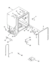 Tub And Frame Parts parts for Kenmore Dishwasher 665.13229K600 (66513229K600, 665 13229K600) from AppliancePartsPros.com