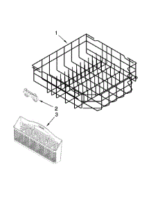 Lower Rack Parts parts for Kenmore Dishwasher 665.13229N410 (66513229N410, 665 13229N410) from AppliancePartsPros.com