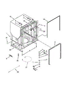 Tub And Frame Parts parts for Kenmore Dishwasher 665.13229N411 (66513229N411, 665 13229N411) from AppliancePartsPros.com