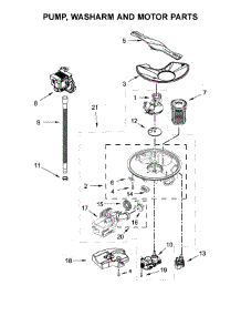Pump, Washarm And Motor Parts parts for Kenmore Dishwasher 665.13229N414 (66513229N414, 665 13229N414) from AppliancePartsPros.com