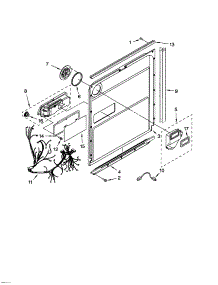Door And Latch parts for Kenmore Dishwasher 665.13232K701 (66513232K701, 665 13232K701) from AppliancePartsPros.com