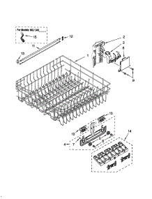 Upper Rack And Track parts for Kenmore Dishwasher 665.13232K701 (66513232K701, 665 13232K701) from AppliancePartsPros.com