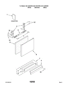 Door And Panel Parts parts for Kenmore Dishwasher 665.13242K900 (66513242K900, 665 13242K900) from AppliancePartsPros.com