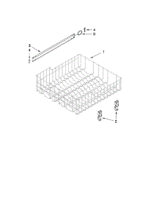 Upper Rack And Track Parts parts for Kenmore Dishwasher 665.13243K900 (66513243K900, 665 13243K900) from AppliancePartsPros.com