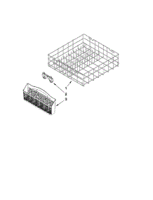 Lower Rack Parts parts for Kenmore Dishwasher 665.13243K901 (66513243K901, 665 13243K901) from AppliancePartsPros.com
